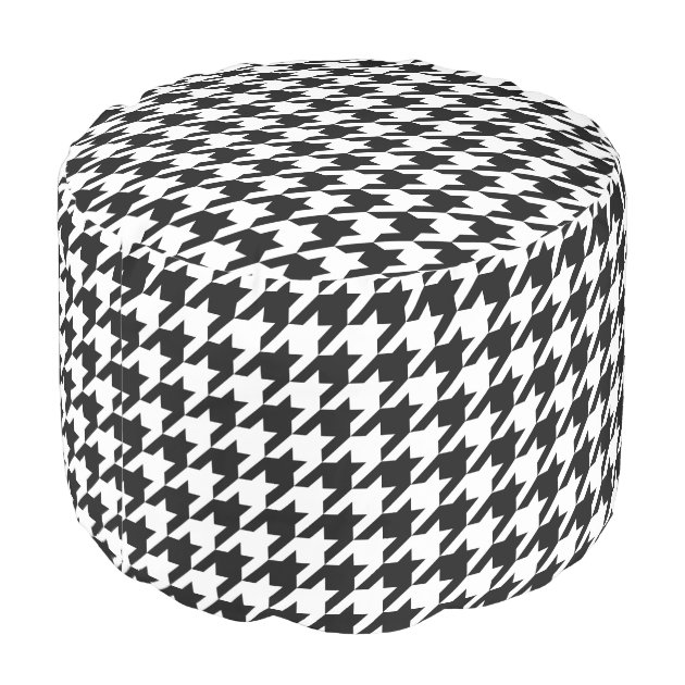 T003017 Black and White Woven Dogtooth Pattern 